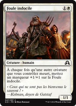 2016 Magic the Gathering Shadows over Innistrad French #47 Foule indocile Front