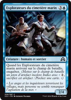 2016 Magic the Gathering Shadows over Innistrad French #56 Explorateurs du cimetière marin Front