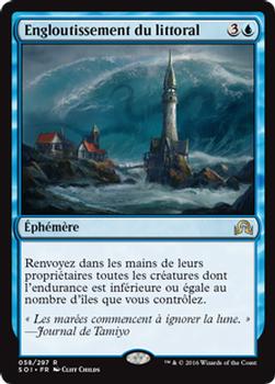 2016 Magic the Gathering Shadows over Innistrad French #58 Engloutissement du littoral Front