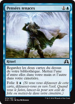 2016 Magic the Gathering Shadows over Innistrad French #74 Pensées tenaces Front