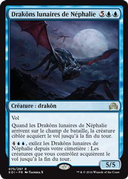 2016 Magic the Gathering Shadows over Innistrad French #75 Drakôns lunaires de Néphalie Front