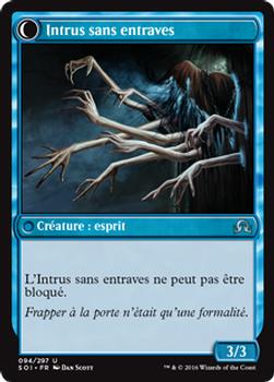 2016 Magic the Gathering Shadows over Innistrad French #94 Geist indésirable // Intrus sans entraves Back