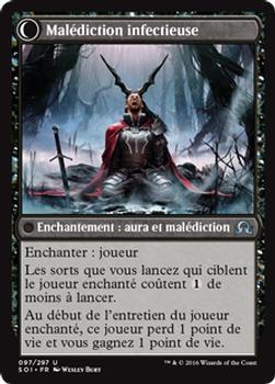 2016 Magic the Gathering Shadows over Innistrad French #97 Envoûteuse maudite // Malédiction infectieuse Back
