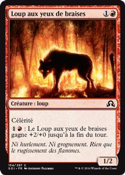 2016 Magic the Gathering Shadows over Innistrad French #154 Loup aux yeux de braises Front