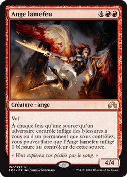 2016 Magic the Gathering Shadows over Innistrad French #157 Ange lamefeu Front