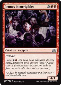2016 Magic the Gathering Shadows over Innistrad French #166 Jeunes incorrigibles Front