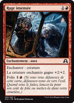 2016 Magic the Gathering Shadows over Innistrad French #180 Rage insensée Front
