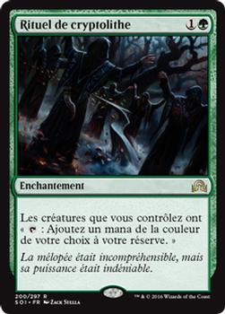 2016 Magic the Gathering Shadows over Innistrad French #200 Rituel de cryptolithe Front