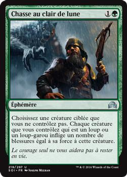 2016 Magic the Gathering Shadows over Innistrad French #219 Chasse au clair de lune Front
