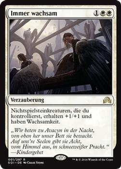 2016 Magic the Gathering Shadows over Innistrad German #1 Immer wachsam Front