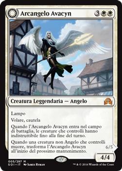 2016 Magic the Gathering Shadows over Innistrad Italian #5 Arcangelo Avacyn // Avacyn, la Purificatrice Front