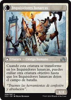 2016 Magic the Gathering Shadows over Innistrad Spanish #6 Misioneros avacynos // Inquisidores lunarcas Back