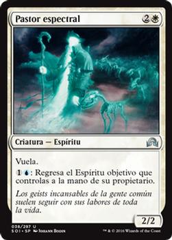 2016 Magic the Gathering Shadows over Innistrad Spanish #38 Pastor espectral Front