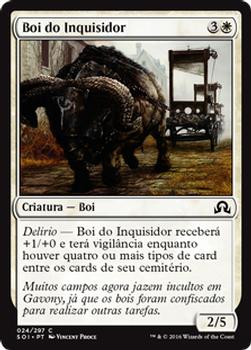 2016 Magic the Gathering Shadows over Innistrad Portuguese #24 Boi do Inquisidor Front