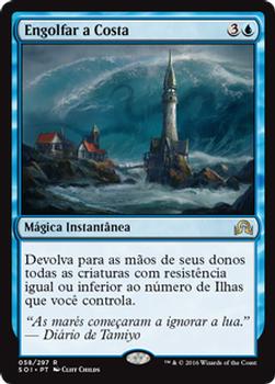 2016 Magic the Gathering Shadows over Innistrad Portuguese #58 Engolfar a Costa Front