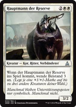 2016 Magic the Gathering Oath of the Gatewatch German #32 Hauptmann der Reserve Front