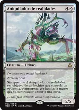2016 Magic the Gathering Oath of the Gatewatch Spanish #7 Aniquilador de realidades Front