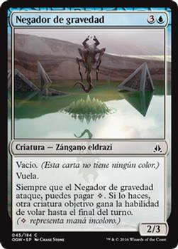2016 Magic the Gathering Oath of the Gatewatch Spanish #45 Negador de gravedad Front