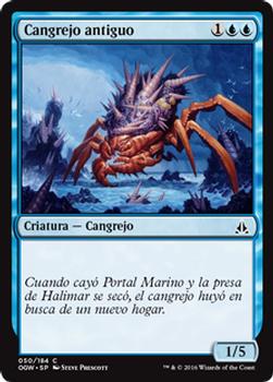 2016 Magic the Gathering Oath of the Gatewatch Spanish #50 Cangrejo antiguo Front