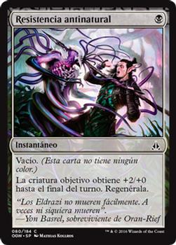 2016 Magic the Gathering Oath of the Gatewatch Spanish #80 Resistencia antinatural Front