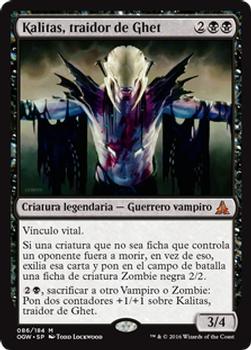 2016 Magic the Gathering Oath of the Gatewatch Spanish #86 Kalitas, traidor de Ghet Front