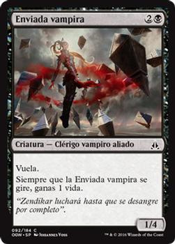 2016 Magic the Gathering Oath of the Gatewatch Spanish #92 Enviada vampira Front