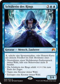 2015 Magic the Gathering Magic Origins German #53 Schülerin des Rings Front