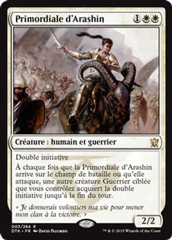 2015 Magic the Gathering Dragons of Tarkir French #3 Primordiale d'Arashin Front