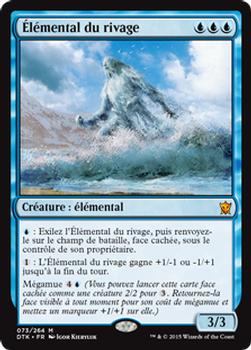 2015 Magic the Gathering Dragons of Tarkir French #73 Élémental du rivage Front