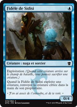 2015 Magic the Gathering Dragons of Tarkir French #74 Fidèle de Sidisi Front