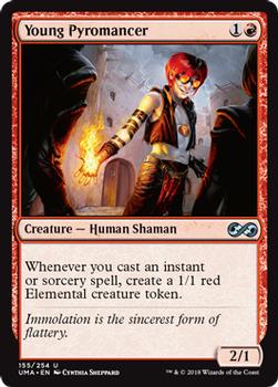 2018 Magic the Gathering Ultimate Masters #155 Young Pyromancer Front