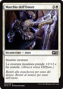 2016 Magic the Gathering Welcome Deck Italian #2 Marchio dell'Onore Front