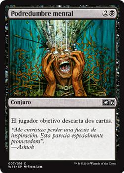 2016 Magic the Gathering Welcome Deck Spanish #7 Podredumbre mental Front