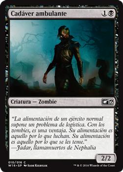 2016 Magic the Gathering Welcome Deck Spanish #10 Cadáver ambulante Front