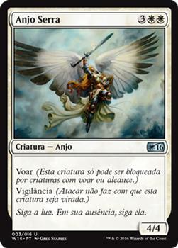 2016 Magic the Gathering Welcome Deck Portuguese #3 Anjo Serra Front