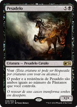 2016 Magic the Gathering Welcome Deck Portuguese #8 Pesadelo Front