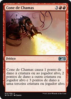 2016 Magic the Gathering Welcome Deck Portuguese #12 Cone de Chamas Front