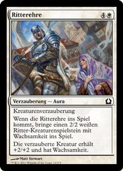 2012 Magic the Gathering Return to Ravnica German #13 Ritterehre Front