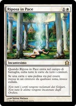 2012 Magic the Gathering Return to Ravnica Italian #18 Riposa in Pace Front