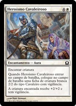 2012 Magic the Gathering Return to Ravnica Portuguese #13 Heroísmo Cavaleiroso Front