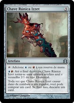2012 Magic the Gathering Return to Ravnica Portuguese #230 Chave Rúnica Izzet Front