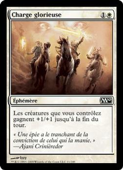 2009 Magic the Gathering 2010 Core Set French #11 Charge glorieuse Front