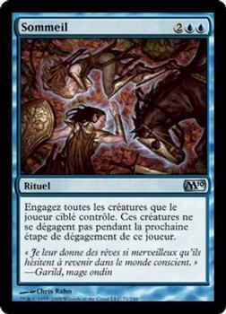 2009 Magic the Gathering 2010 Core Set French #71 Sommeil Front