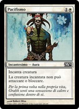 2011 Magic the Gathering 2012 Core Set Italian #28 Pacifismo Front