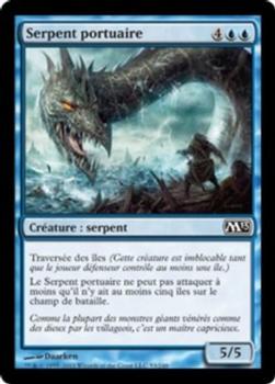 2012 Magic the Gathering 2013 Core Set French #53 Serpent portuaire Front