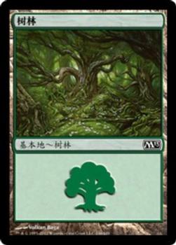 2012 Magic the Gathering 2013 Core Set Chinese Simplified #246 树林 Front
