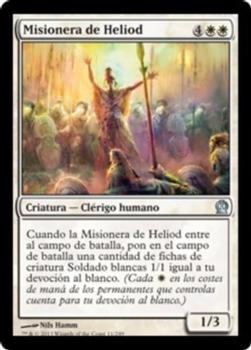 2013 Magic the Gathering Theros Spanish #11 Misionera de Heliod Front