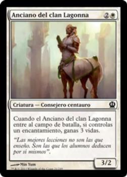2013 Magic the Gathering Theros Spanish #21 Anciano del clan Lagonna Front