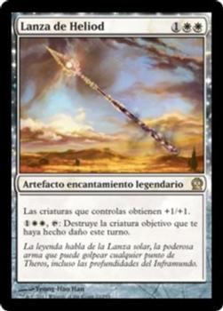 2013 Magic the Gathering Theros Spanish #33 Lanza de Heliod Front