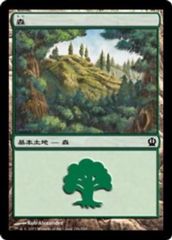 2013 Magic the Gathering Theros Japanese #246 森 Front